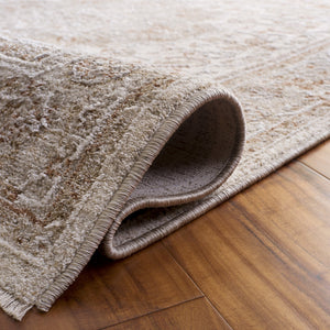 Safavieh Kendal Elegant Ivory Beige-Grey Runner Rug, Low-Profile 3/8″ Pile, Power-Loomed Durability From Turkey 2'-0" x 8'-0" KEN808A-28