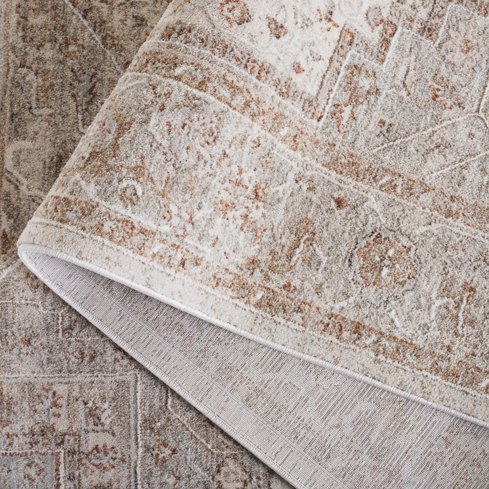 Safavieh Kendal Area Rug - Elegant Transitional Design In Soft Hues For Modern And Traditional Spaces Ivory ,Beige Grey 82% Polyester  18% Cotton Ken808a-7sq