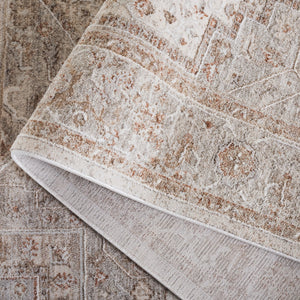 Safavieh Kendal Area Rug - Elegant Transitional Design In Soft Hues For Modern And Traditional Spaces Ivory ,Beige Grey 82% Polyester  18% Cotton Ken808a-7sq