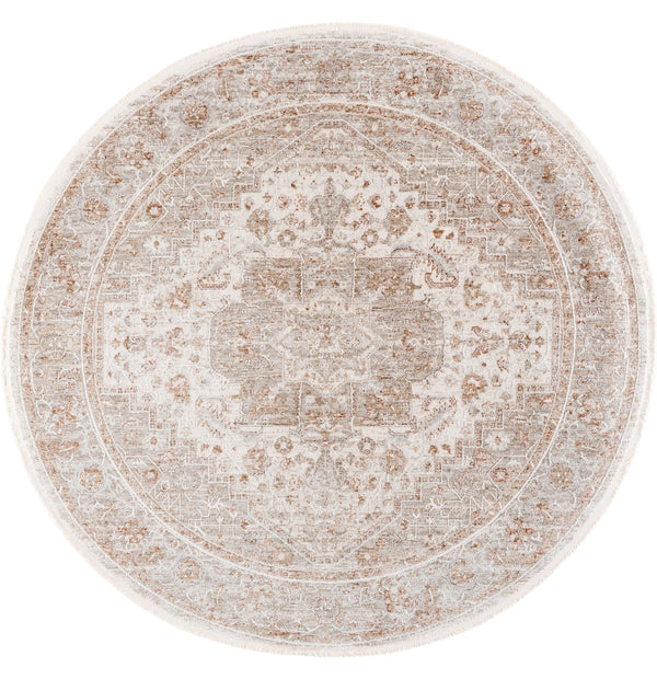 Safavieh Kendal Elegant Ivory Beige-Grey Runner Rug, Low-Profile 3/8″ Pile, Power-Loomed Durability From Turkey 2'-0" x 8'-0" KEN808A-28