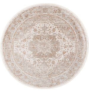 Safavieh Kendal Ivory Beige-Grey Floral Area Rug — Turkish-Made, Low-Profile, Power-Loomed Comfort And Style 4'-0" x 5'-7" KEN808A-4