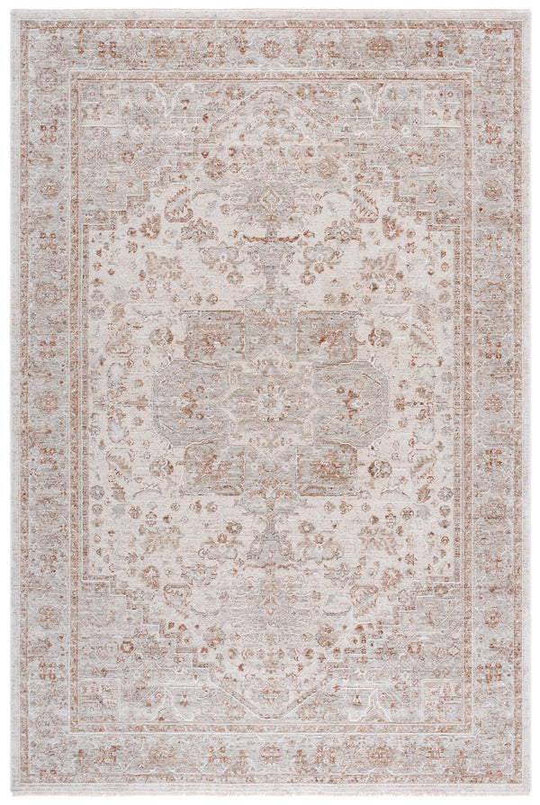 Safavieh Kendal Ivory Beige-Grey Floral Area Rug — Turkish-Made, Low-Profile, Power-Loomed Comfort And Style 4'-0" x 5'-7" KEN808A-4