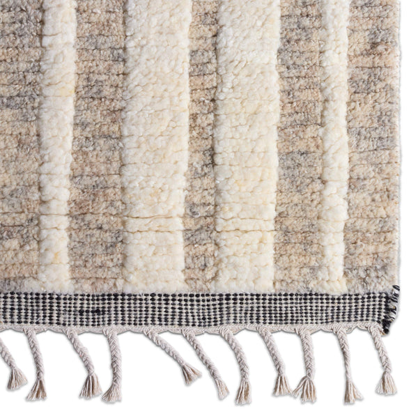 Jaipur Living Jaipur Living Keoka Wool Hand-knotted Geometric Area Rug Neutral Tones Fringe RUG152175