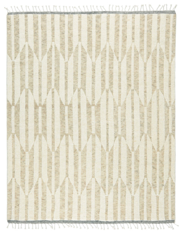 Jaipur Living Keoka Quest Global Contemporary Handmade Indoor Rug Beige 3'x10'