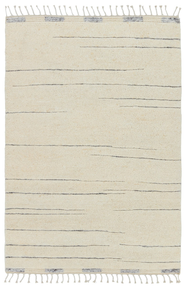 Jaipur Living Keoka Furrow Global Modern Handmade Indoor Rug Cream 9'x12'
