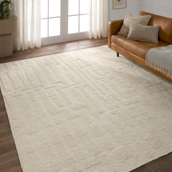 Jaipur Living Keoka Timandra Global Modern Handmade Indoor Rug Cream 10'x14'