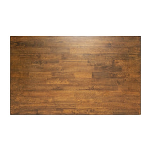 English Elm Henry 60" Solid Wood Dining Table - Commercial Grade, Durable Design for Restaurants & Homes Brown Matte 36.25"W x 60"D x 30.25"H KER-T-217-BRN-60-GG