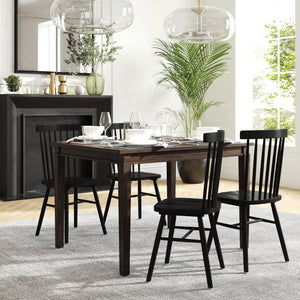 English Elm Henry 47" Solid Wood Dining Table - Durable and Elegant Commercial-Grade Design for Dining Spaces Wenge Matte 36.25"W x 47"D x 30.25"H KER-T-217-WEN-47-GG