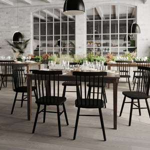 English Elm Henry 60" Solid Wood Dining Table - Commercial Grade, Durable Design for Restaurants & Homes Wenge Matte 36.25"W x 60"D x 30.25"H KER-T-217-WEN-60-GG