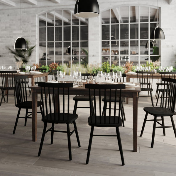 English Elm Henry 60" Solid Wood Dining Table - Commercial Grade, Durable Design for Restaurants & Homes Wenge Matte 36.25"W x 60"D x 30.25"H KER-T-217-WEN-60-GG