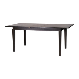 English Elm Henry 72" Solid Wood Dining Table with Hideaway Extension for Flexible Seating and Style Black Matte KER-T-217EX-BLK-72-GG