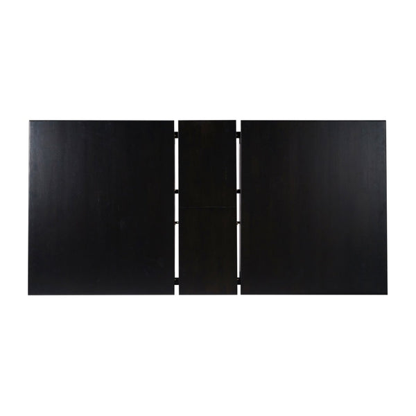 English Elm Henry 72" Solid Wood Dining Table with Hideaway Extension for Flexible Seating and Style Black Matte KER-T-217EX-BLK-72-GG