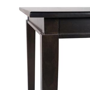 English Elm Henry 72" Solid Wood Dining Table with Hideaway Extension for Flexible Seating and Style Black Matte KER-T-217EX-BLK-72-GG