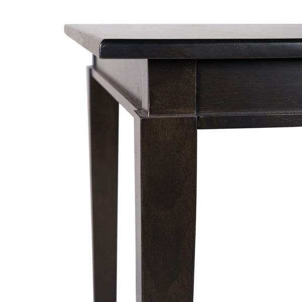 English Elm Henry 72" Solid Wood Dining Table with Hideaway Extension for Flexible Seating and Style Black Matte KER-T-217EX-BLK-72-GG