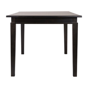 English Elm Henry 72" Solid Wood Dining Table with Hideaway Extension for Flexible Seating and Style Black Matte KER-T-217EX-BLK-72-GG