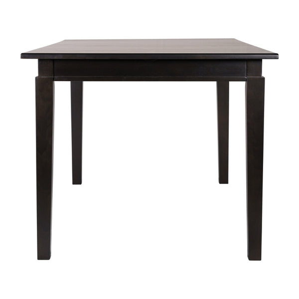 English Elm Henry 72" Solid Wood Dining Table with Hideaway Extension for Flexible Seating and Style Black Matte KER-T-217EX-BLK-72-GG