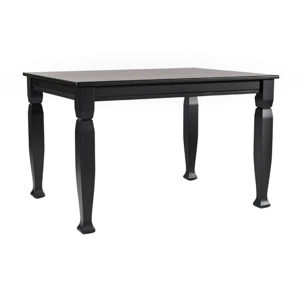 English Elm Grace 47" Solid Wood Dining Table with Timeless Design, Heavy-Duty Durability for Home or Café Use Black Matte 36.25"W x 47"D x 30.25"H KER-T-799-BLK-47-GG