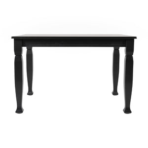 English Elm Grace 47" Solid Wood Dining Table with Timeless Design, Heavy-Duty Durability for Home or Café Use Black Matte 36.25"W x 47"D x 30.25"H KER-T-799-BLK-47-GG