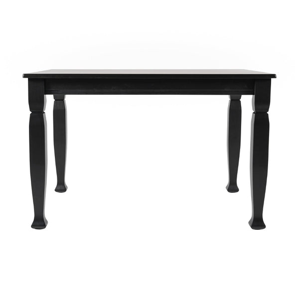 English Elm Grace 47" Solid Wood Dining Table with Timeless Design, Heavy-Duty Durability for Home or Café Use Black Matte 36.25"W x 47"D x 30.25"H KER-T-799-BLK-47-GG