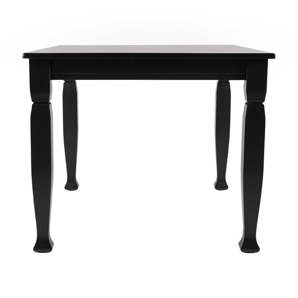 English Elm Grace 47" Solid Wood Dining Table with Timeless Design, Heavy-Duty Durability for Home or Café Use Black Matte 36.25"W x 47"D x 30.25"H KER-T-799-BLK-47-GG