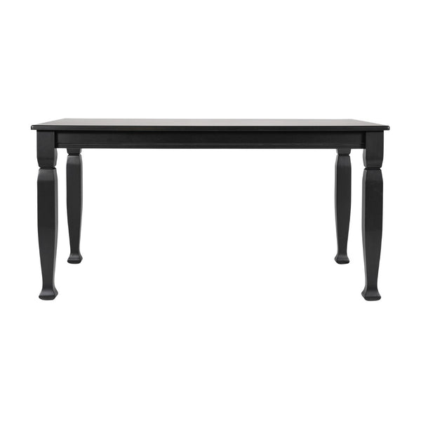 English Elm Grace 60" Solid Wood Dining Table - Classic Turned Legs, Heavy-Duty Design for Homes and Commercial Use Black Matte 36.25"W x 60"D x 30.25"H KER-T-799-BLK-60-GG