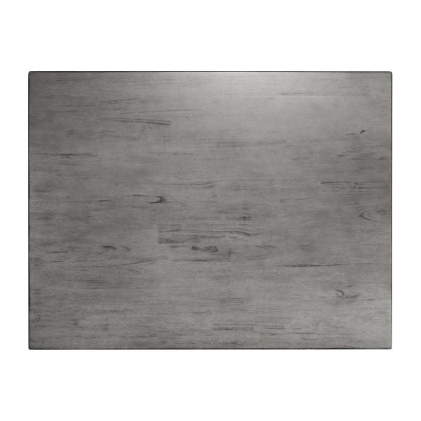 English Elm Grace 47" Solid Wood Dining Table with Timeless Design, Heavy-Duty Durability for Home or Café Use Antique Gray 36.25"W x 47"D x 30.25"H KER-T-799-GRY-47-GG