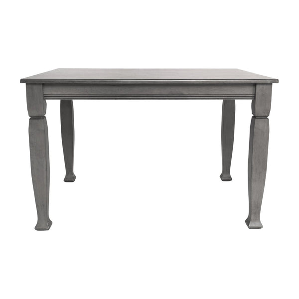 English Elm Grace 47" Solid Wood Dining Table with Timeless Design, Heavy-Duty Durability for Home or Café Use Antique Gray 36.25"W x 47"D x 30.25"H KER-T-799-GRY-47-GG