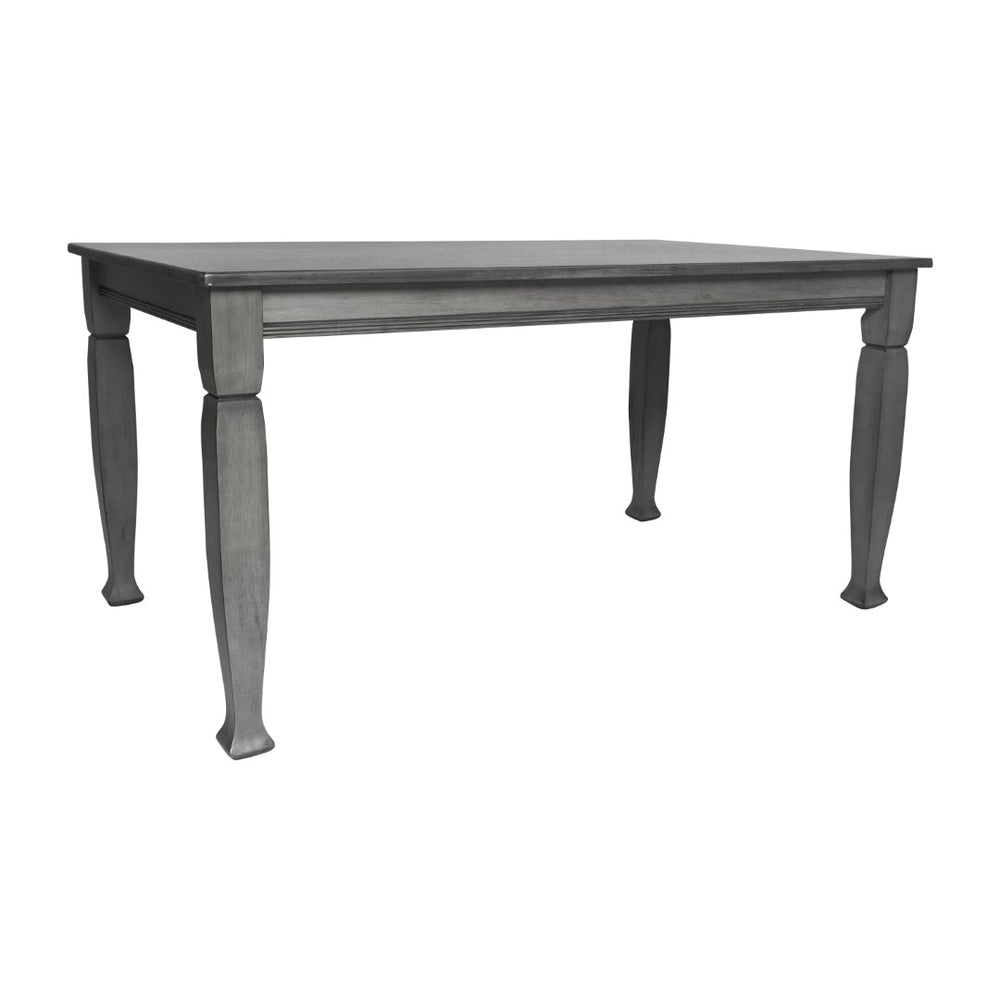 English Elm Grace 60" Solid Wood Dining Table - Classic Turned Legs, Heavy-Duty Design for Homes and Commercial Use Antique Gray 36.25"W x 60"D x 30.25"H KER-T-799-GRY-60-GG