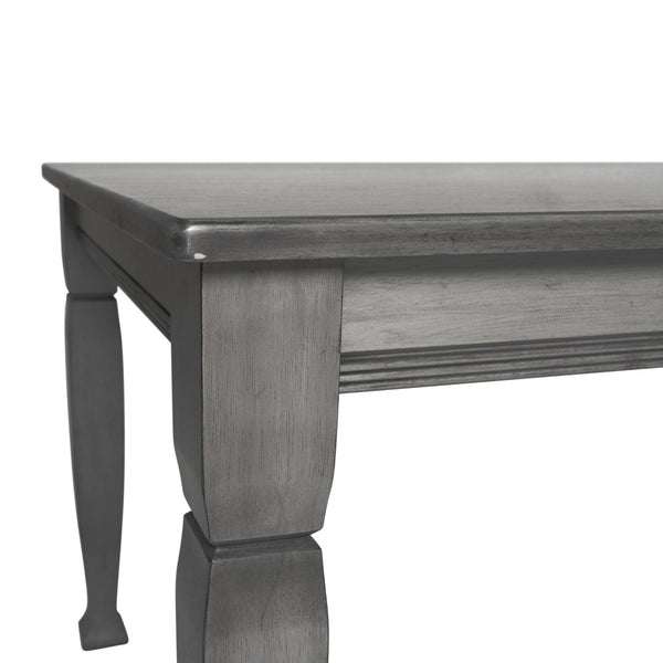 English Elm Grace 60" Solid Wood Dining Table - Classic Turned Legs, Heavy-Duty Design for Homes and Commercial Use Antique Gray 36.25"W x 60"D x 30.25"H KER-T-799-GRY-60-GG