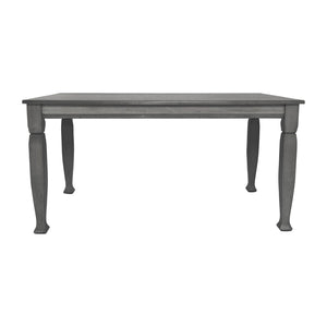 English Elm Grace 60" Solid Wood Dining Table - Classic Turned Legs, Heavy-Duty Design for Homes and Commercial Use Antique Gray 36.25"W x 60"D x 30.25"H KER-T-799-GRY-60-GG