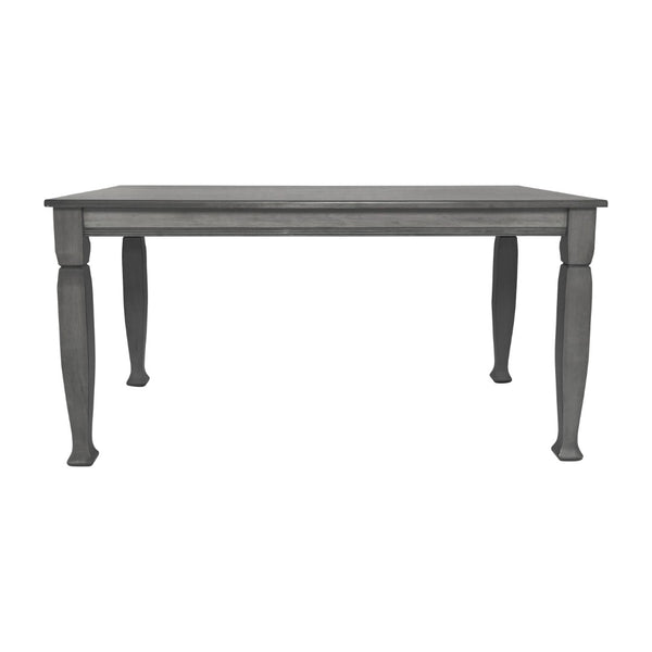 English Elm Grace 60" Solid Wood Dining Table - Classic Turned Legs, Heavy-Duty Design for Homes and Commercial Use Antique Gray 36.25"W x 60"D x 30.25"H KER-T-799-GRY-60-GG