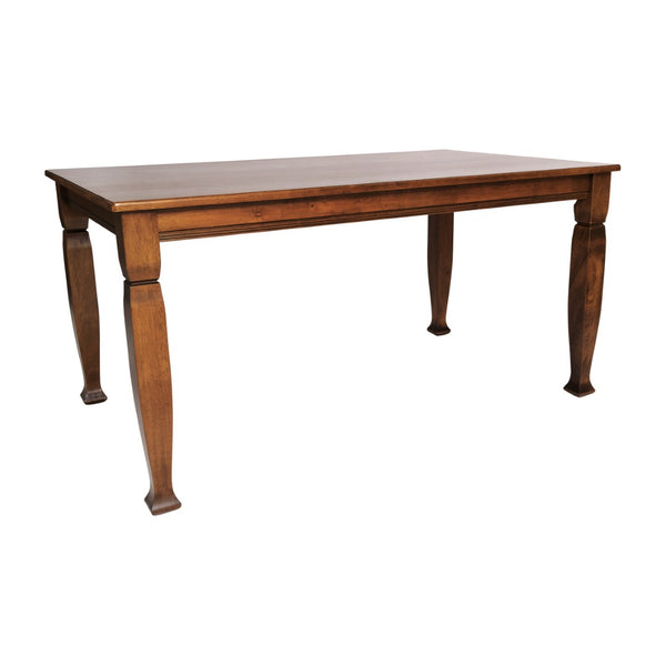 English Elm Grace 60" Solid Wood Dining Table - Classic Turned Legs, Heavy-Duty Design for Homes and Commercial Use Walnut Matte 36.25"W x 60"D x 30.25"H KER-T-799-WAL-60-GG