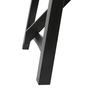 English Elm Everly 60" Solid Wood Dining Table – Farmhouse Trestle Design for Home or Commercial Use, Seats 6 Black Matte 36"W x 60"D x 30.25"H KER-T-851-BLK-60-GG