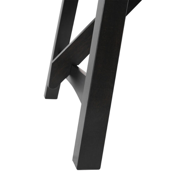 English Elm Everly 60" Solid Wood Dining Table – Farmhouse Trestle Design for Home or Commercial Use, Seats 6 Black Matte 36"W x 60"D x 30.25"H KER-T-851-BLK-60-GG