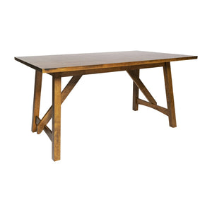 English Elm Everly 60" Solid Wood Dining Table – Farmhouse Trestle Design for Home or Commercial Use, Seats 6 Light Cappuccino 36"W x 60"D x 30.25"H KER-T-851-BRN-60-GG