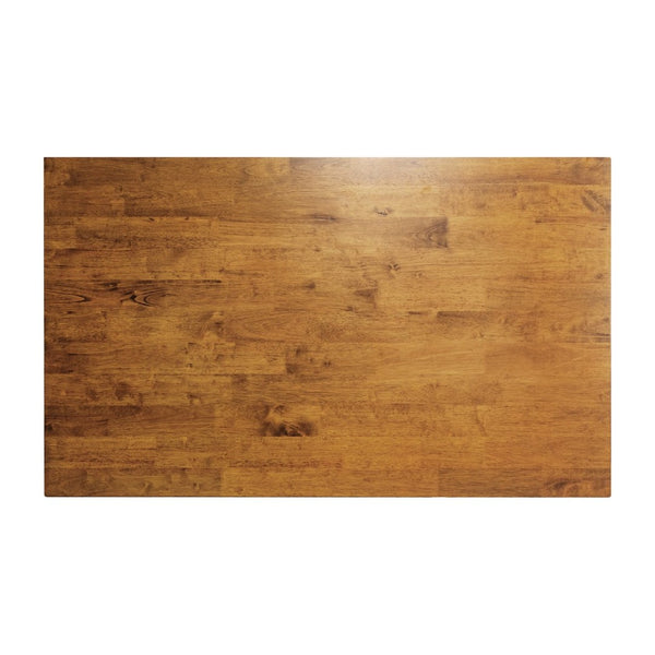 English Elm Everly 60" Solid Wood Dining Table – Farmhouse Trestle Design for Home or Commercial Use, Seats 6 Light Cappuccino 36"W x 60"D x 30.25"H KER-T-851-BRN-60-GG