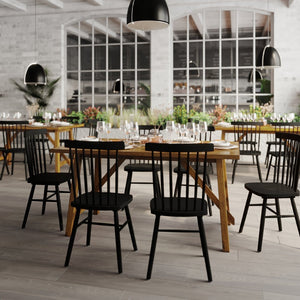 English Elm Everly 60" Solid Wood Dining Table – Farmhouse Trestle Design for Home or Commercial Use, Seats 6 Light Cappuccino 36"W x 60"D x 30.25"H KER-T-851-BRN-60-GG