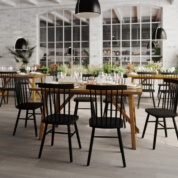 English Elm Everly 60" Solid Wood Dining Table – Farmhouse Trestle Design for Home or Commercial Use, Seats 6 Light Cappuccino 36"W x 60"D x 30.25"H KER-T-851-BRN-60-GG