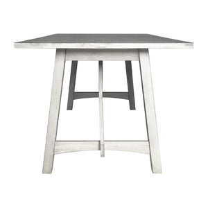 English Elm Everly 60" Solid Wood Dining Table – Farmhouse Trestle Design for Home or Commercial Use, Seats 6 Antique White 36"W x 60"D x 30.25"H KER-T-851-WHT-60-GG