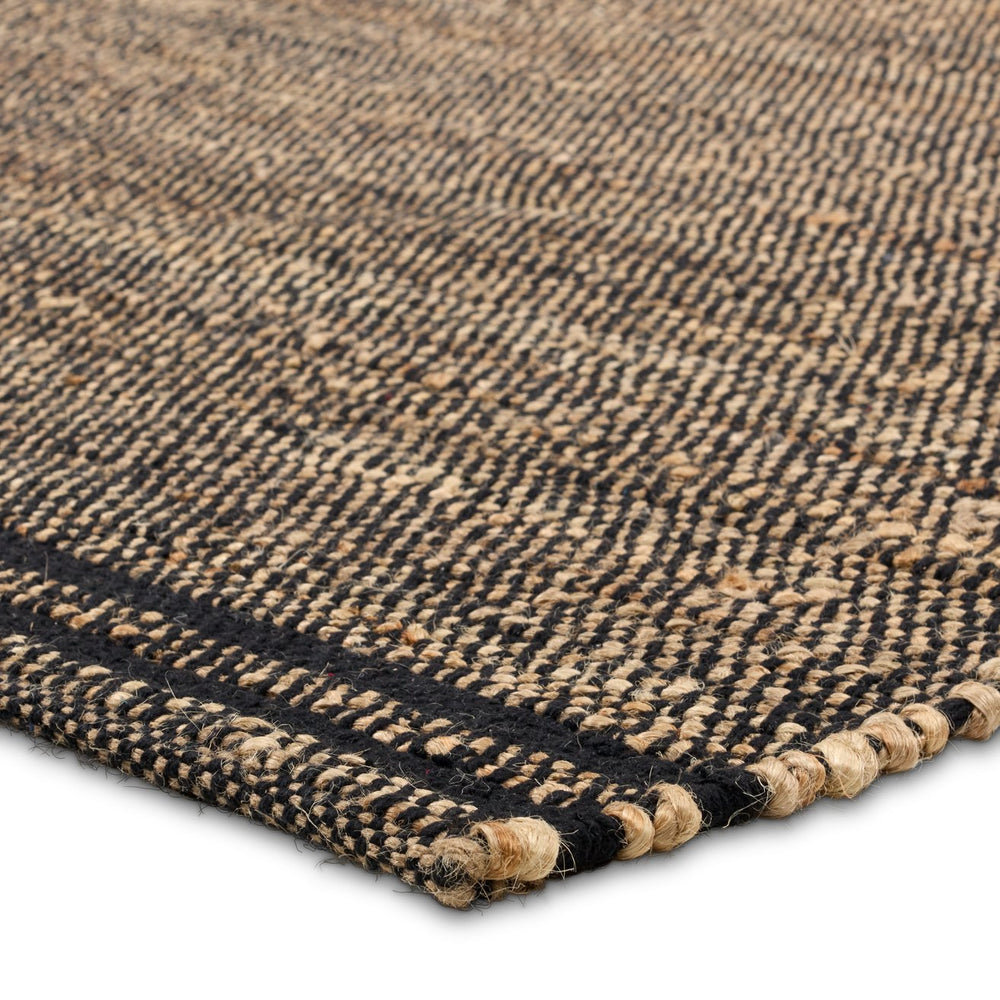 Jaipur Living Ketra Solous Ket01 Handwoven Handmade 70% Jute 30% Cotton Solids Solid Indoor Rug Tan, Black 70% Jute 30% Cotton Rug161089