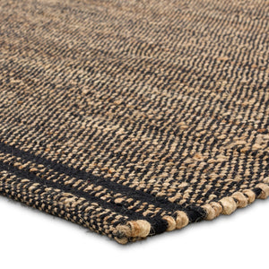Jaipur Living Ketra Solous Ket01 Handwoven Handmade 70% Jute 30% Cotton Solids Solid Indoor Rug Tan, Black 70% Jute 30% Cotton Rug161089