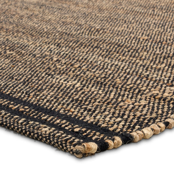 Jaipur Living Ketra Solous Ket01 Handwoven Handmade 70% Jute 30% Cotton Solids Solid Indoor Rug Tan, Black 70% Jute 30% Cotton Rug161089