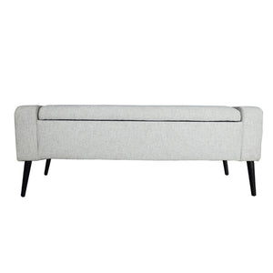 Lh Imports Khloe Storage Bench - Stylish Organization Solution For Clutter-free Spaces And Cozy Comfort Grey Black Metal Legs,Standard Padded Foam Cushion,100% Polyester Fabric,28,000 Rub Count Khl016-san