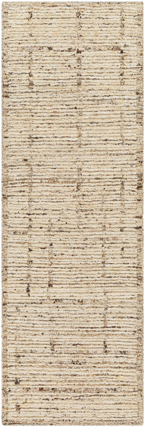 Khyber KHY-2302 2'6" x 8' Runner Handmade Rug KHY2302-268  Wheat, Beige, Dark Brown Surya