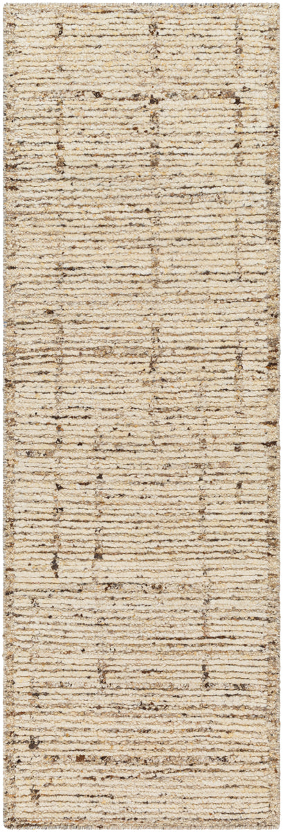 Khyber KHY-2302 2'6" x 8' Runner Handmade Rug KHY2302-268  Wheat, Beige, Dark Brown Surya