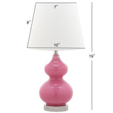 Safavieh Eva Double Mini Table Lamp Pink KID4086P