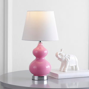 Safavieh Eva Double Mini Table Lamp Pink KID4086P