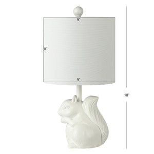 Safavieh SUNNY SQUIRREL LAMP - Whimsical Accent Light for Cozy Ambiance in Kids’ Rooms & Home Offices White KID4245A