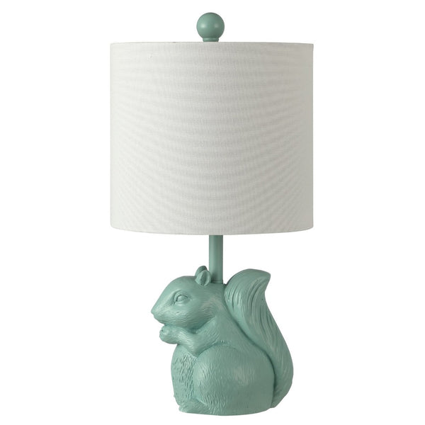 Safavieh SUNNY SQUIRREL LAMP - Whimsical Accent Light for Cozy Ambiance in Kids’ Rooms & Home Offices Seafoam KID4245C