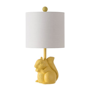 Safavieh SUNNY SQUIRREL LAMP - Whimsical Accent Light for Cozy Ambiance in Kids’ Rooms & Home Offices Yellow KID4245F